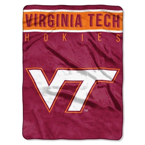 Virginia Tech Hokies 60x80 Plush Raschel Throw Blanket - Basic Design [NEW] NCAA Cover