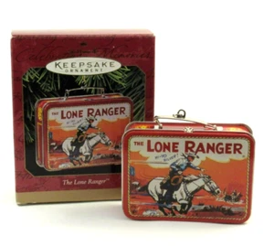 Vintage Pressed Tin 1997 Hallmark Keepsake " The Lone Ranger " Lunchbox Ornament - Picture 1 of 11