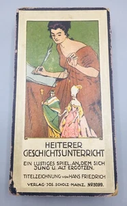 Heiterer Geschichtsunterricht Jugendstil Karten Spielkarten Spiel Antik Alt 1900 - Bild 1 von 10