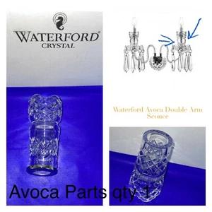 Waterford Crystal AVOCA Candle Cup for 2 Arm Sconce Chandelier -NEW! Rep.  Parts - Picture 1 of 12
