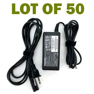 Lot of 50 OEM Toshiba AC Adapter Charger 45W for Toshiba Satellite Laptop w/Cord - Picture 1 of 5