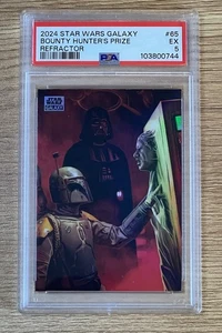 2024 Star Wars Galaxy #65, “The Bounty Hunter’s Prize” Refractor Graded - Picture 1 of 4