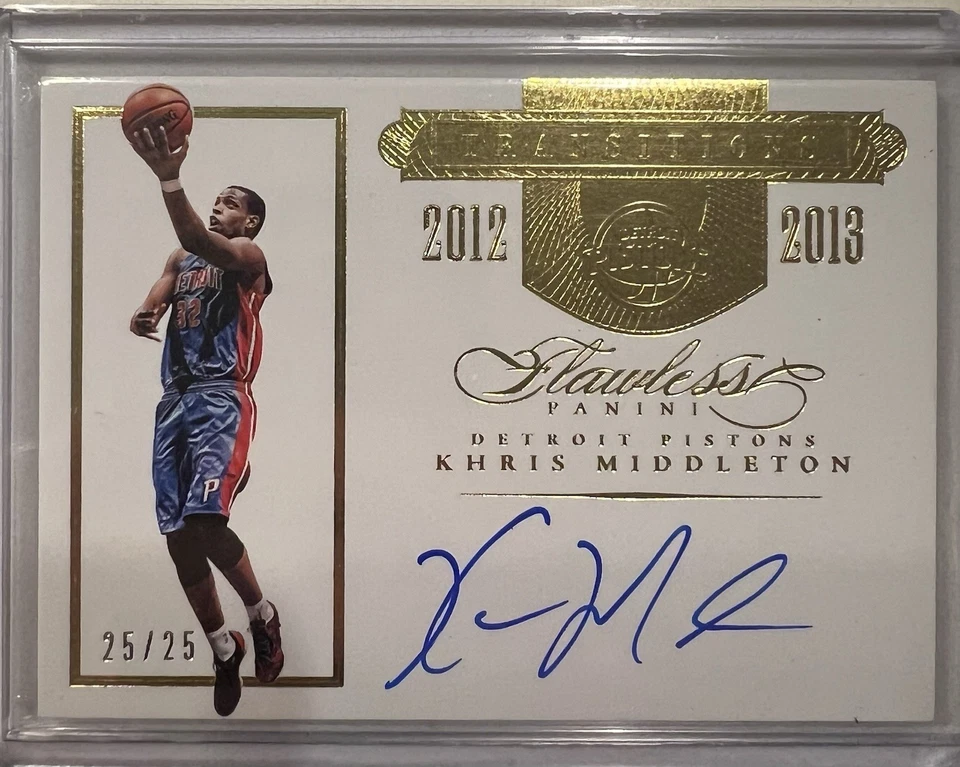 Khris Middleton 2015-16 Flawless Transitions Auto 25/25 - Image 1 of 2