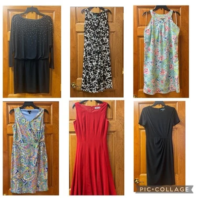 Lote de 6 vestidos de coquetel femininos Calvin Klein Marina White House carreira tamanho 2/4 - Imagem 1 de 4