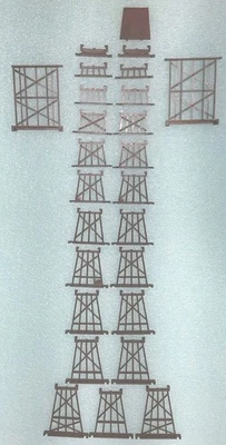 HO Scale Incline & Decline Train Track Tressle 26 Piece Set - Image 1 of 4