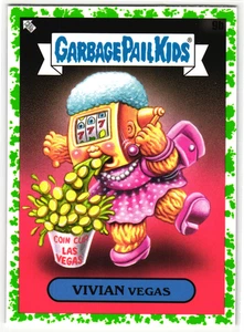 Vivian Vegas GPK 2021 Garbage Pail Kids Las Vegas Parody Sticker Green - Picture 1 of 2