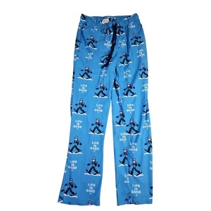 Life is Good Ropa de dormir Hombres Salón Pijama Pantalones Esquí Azul L - Imagen 1 de 7