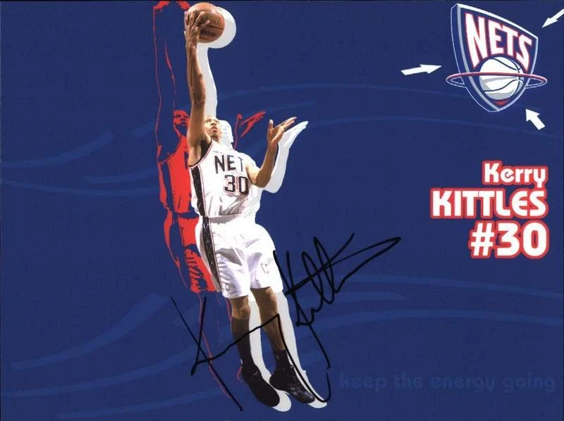 Foto firmada por Kerry Kittles de baloncesto de la NBA de 8x10 con certificado autografiado 001 Foto 1 de 2