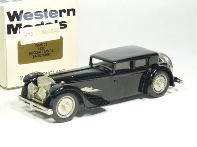 Western WMS22 1/43 1932 Bucciali TAV 16 Saoutchik carro modelo feito à mão de metal branco - Imagem 1 de 2