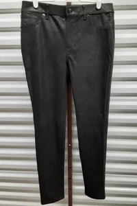 Pantalones elásticos de cuero sintético negro talla 00 (30 x 31,5) CHICO'S - Imagen 1 de 9