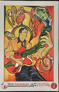 Festival de Música de Jazz Savannah Georgia 2010 firmado edición limitada Ligel Lambert 36x24 - Imagen 1 de 5