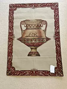 Ornamental Wall Tapestry Urn Vase with Lion 35 x 25 inches New - Picture 1 of 6