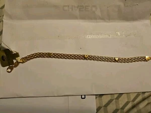 14kt Gold Sweet With 3 Hearts Mesh Bracelet 7" New BEAUTIFUL NEW 4.2gr ❗️❗️ - Picture 1 of 5