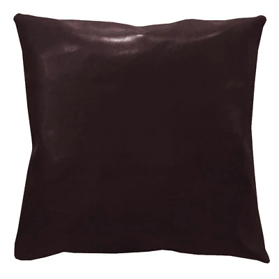 pe203a Coco Brown Faux Leather Classic Cushion Cover/Pillow Case*Custom Size* - Image 1 of 4