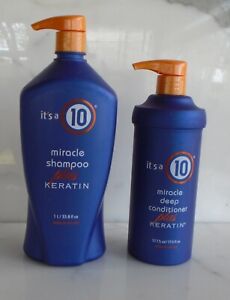 It's A 10 Miracle Shampoo Plus Keratin Shampoo 33.8 oz & Deep Conditioner 17.5oz