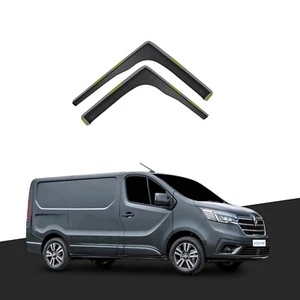 Renault Trafic MK3 2014-onwards 2 Door VAN Wind Deflectors 2pc Tinted - Picture 1 of 10