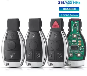 Fits Mercedes Benz 315/433MHz Complete Transponder Remote Key - Foto 1 di 6
