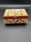 Vintage Made In Japan Mele Footed Jewelry Box - Jacquard