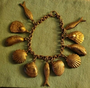 "Fisch & Muscheln 11 Charm Armband 6 1/2" - Bild 1 von 4
