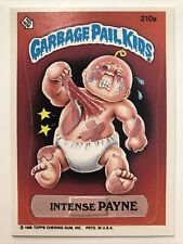 Garbage Pail Kids Topps 1986 Original Series 6 Intense Payne 210a