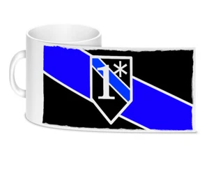 Taza de café de cerámica delgada línea azul de un culo a riesgo diseño de aplicación de la ley 11 oz  - Imagen 1 de 4
