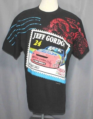 Camiseta masculina dupla face vintage 1995 Motorsport Traditions NASCAR Jeff Gordon tamanho G - Imagem 1 de 4