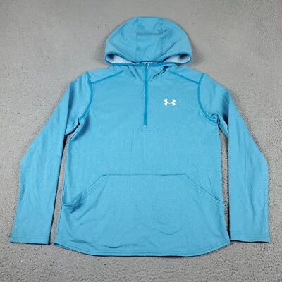 Under Armour T Shirt Boys Large Blue Hoodie Long Sleeve Kids * - Image 1 of 4