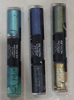 3 Revlon PhotoReady Eye Art Lid+Line+Lash,  010 Green Glimmer 080 DESERT 010 GRN - Image 1 of 3