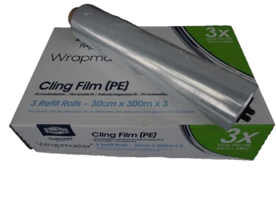 Frischhaltefolie PE Folie Wrapmaster B30 cm 300 m Abdeckfolie 3 Rolle