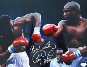 George Foreman Signed (Vs Holyfield) 11x14 Photo JSA S63611 - Picture 1 of 1