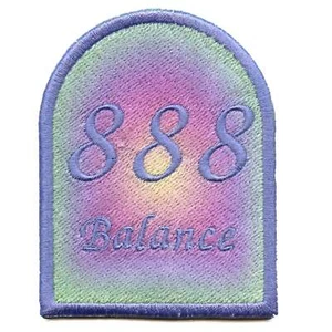 888 Engel Zahlen Aufnäher Balance Mythologie Hellseher bestickt Bügelbild - Bild 1 von 2