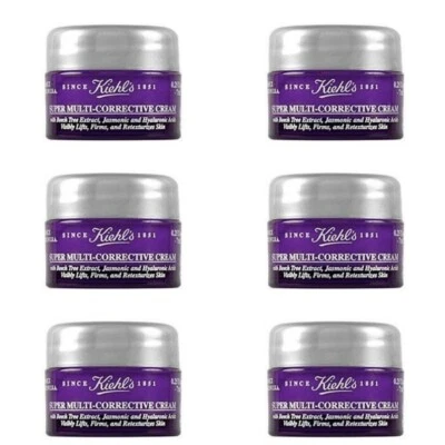 Lote 6x Crema Antienvejecimiento Correctiva Super Multi Kiehl's 0.25 oz/7 ml Tamaño de Viaje Foto 1 de 4