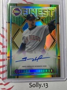 2022 TOPPS FINEST FLASHBACKS AUTO TREVOR HOFFMAN GOLD REFRACTOR /15 # 95FA-TH