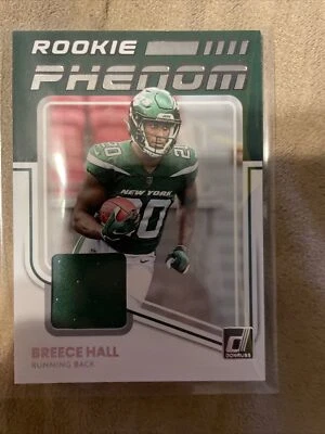 2022 Panini Donruss Breece Hall Rookie Phenom Jersey Patch Card - Image 1 of 2
