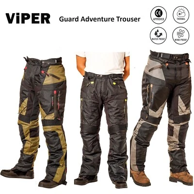 VIPER ADVENTURE MENS TROUSER CE TEXTILE MOTORCYCLE MOTORBIKE RIDER TOURING PANT - Image 1 of 2