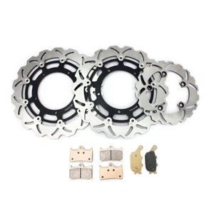Front Rear Brake Rotors Disc Pads For Yamaha YZF 1000 R1 2004 2005 2006 - Picture 1 of 12