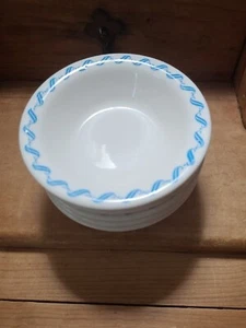 Buffalo China Side Dish Ice Cream Dish 5 Total Blue And White - Picture 1 of 11