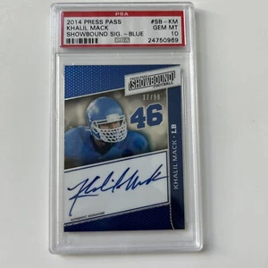 2014 Press Pass Khalil Mack Showbound Signature-17/99-Blue-PSA Gem MT 10-RARE - Picture 1 of 6