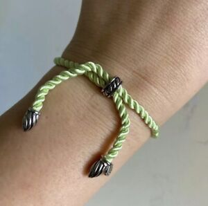 David Yurman Green Silk Rope Bracelet