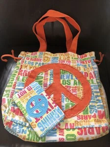 Nuevo bolso de mano Peace y billetera a juego - Imagen 1 de 9