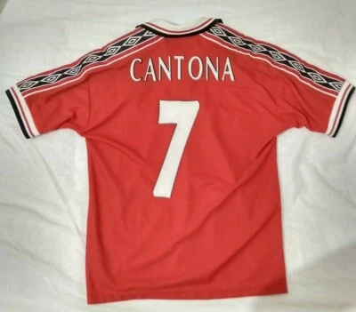 CANTONA 7 SHIRT MANCHESTER UNITED 1998 1999 2000 UMBRO SIZE S PERFECT CONDITION - Photo 1/4