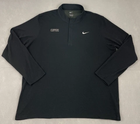 Nike Los Angeles Clippers Sweater Mens XXL Dri Fit 1/4 Zip Black Cover