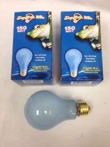 Day Brite 150w A21 Frost Neodymium Reptile Pet Heat Full Spectrum Lamps 2 pcs. - Picture 1 of 9