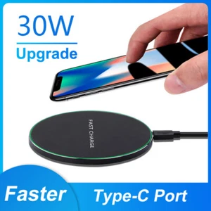 30W Wireless Charger Pad for iPhone 14 13 12 11 Pro Max X Samsung Xiaomi Phone - Zdjęcie 1 z 10