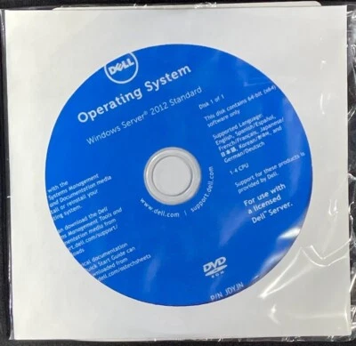 Dell Windows Server 2012 Standard Downgrade Edition Software DVD / DC37W - Image 1 of 4
