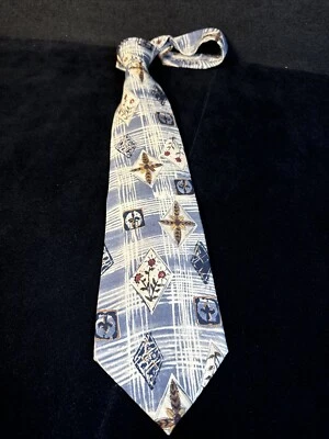 Corbata para hombre Geoffrey Beene estampado floral 100 % seda 58L x 3,75 Foto 1 de 4