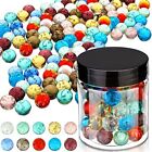 65 Pieces Marbles Glow in the Dark Handmade Glass Marbles with Storage Bottle, C
