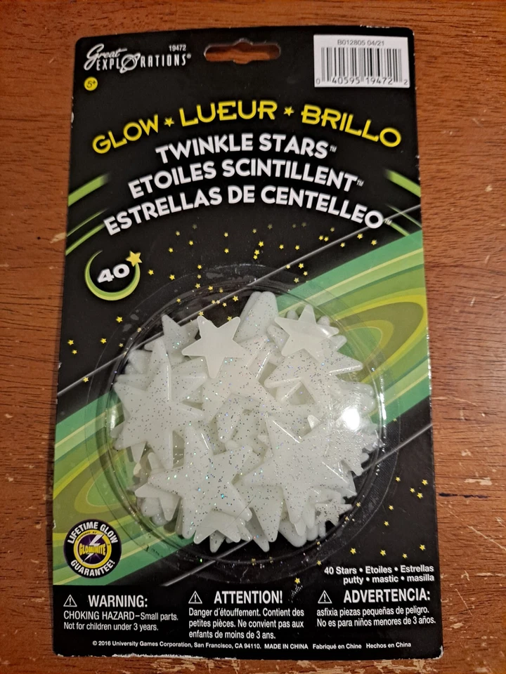 Glowing Twinkle Stars de Great Explorations (paquete de 40) Foto 1 de 1