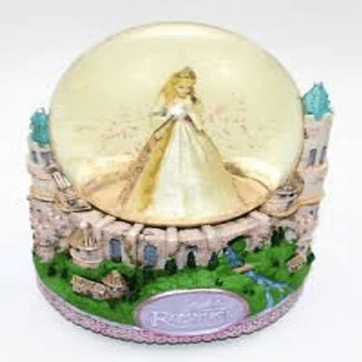 Barbie Como Rapunzel Musical Globo de Nieve Rosa Princesa Castillo De Colección Y2K Años 2000 Foto 1 de 4