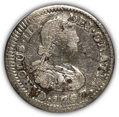 1797 Mexico 1/2 Half Real Fine F Coin #25118 - Image 1 of 3